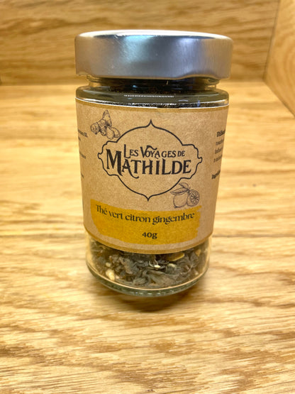 Thé vert citron gingembre thym